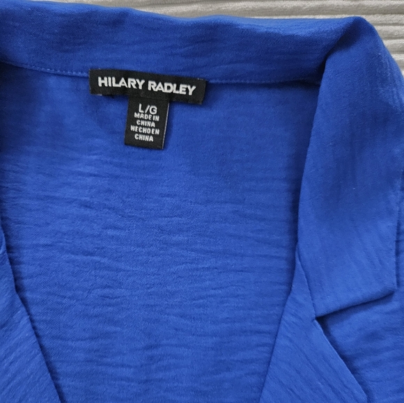 Hilary Radley Blue Women's Top Size L - Picture 2 of 4
